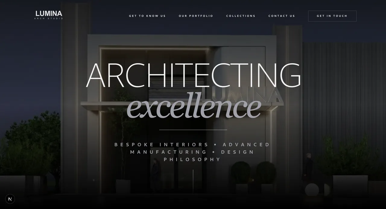 Interior furniture and design studio website redesign
