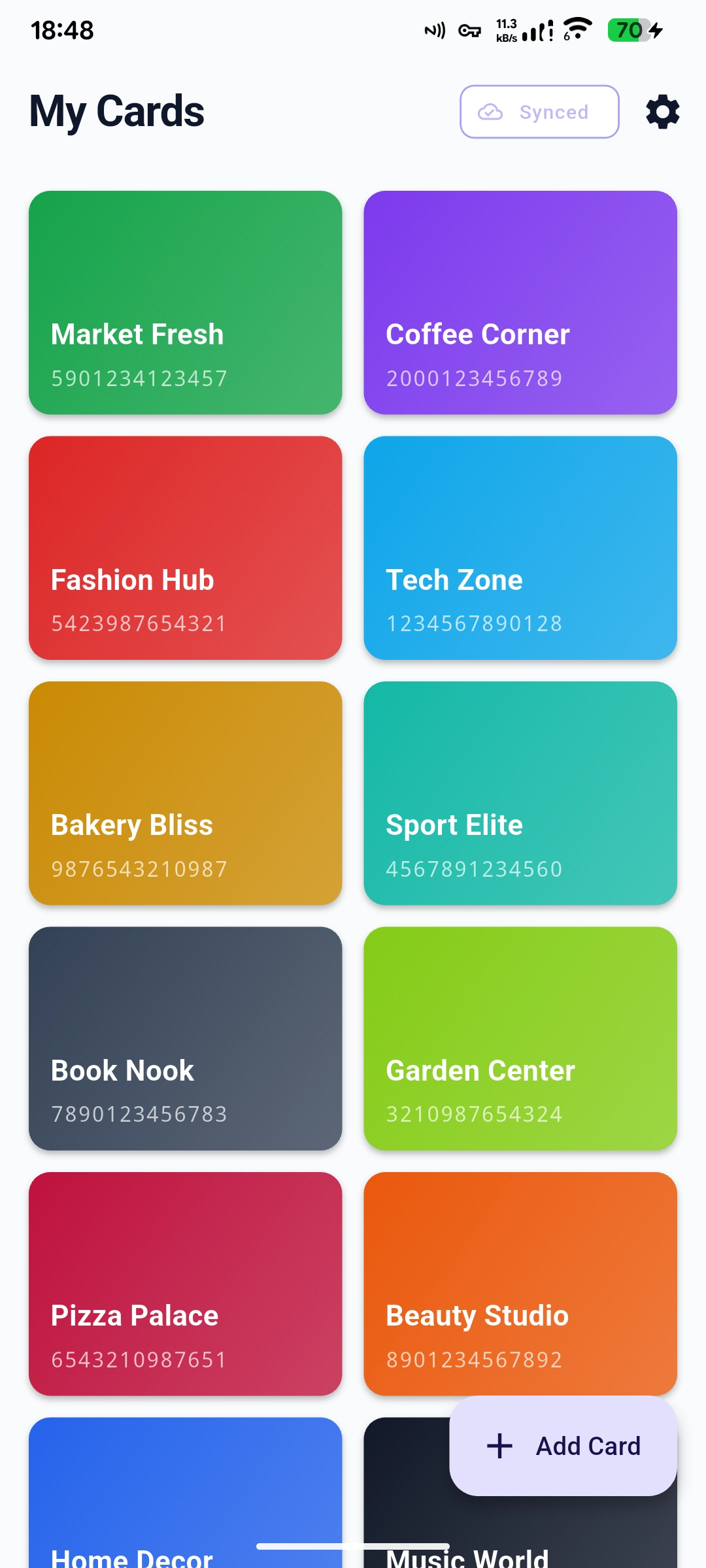 Ruaj home screen light theme